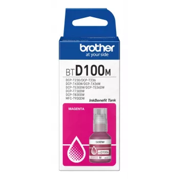 Rašalo buteliukas Brother BTD100M purpurinis originalus, 48,8 ml, 5000 puslapių
