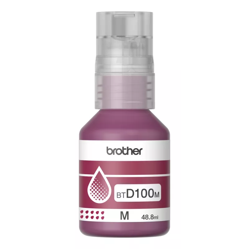 Rašalo buteliukas Brother BTD100M purpurinis originalus, 48,8 ml, 5000 puslapių