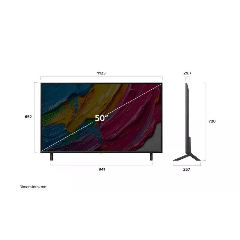 LG QNED 50QNED80A3A televizorius 127 cm (50 col.) 4K Ultra HD Smart TV Wi-Fi juodas