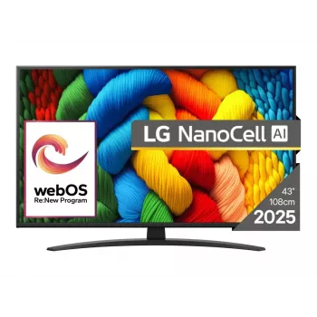 LG NanoCell AI 43NANO81A3A televizorius 109,2 cm (43 col.) 4K Ultra HD Smart TV Wi-Fi juodas