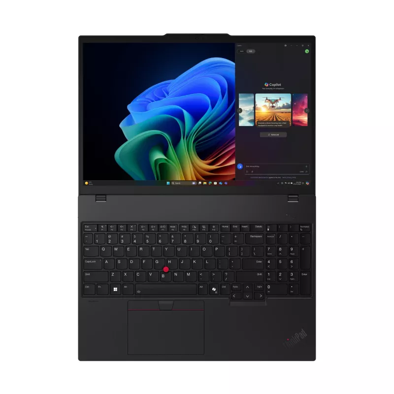 Lenovo ThinkPad T16 Gen 4 (AMD) Copilot+ PC nešiojamas kompiuteris AMD Ryzen™ AI 5 340 40,6 cm (16 colių) WUXGA 32 GB DDR5-SDRAM 512 GB SSD Wi-Fi 7 (802.11be) Windows 11 Pro anglų juoda