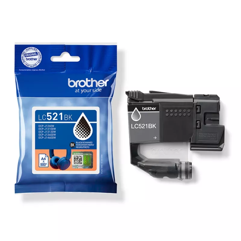 Originalus Brother LC521BK juodos spalvos rašalo kasetė