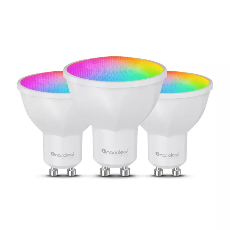 Nanoleaf N7502B02-3GU10 išmanioji lemputė RGBCW Wi‑Fi 3 vnt. pakuotė GU10