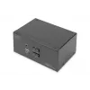 DIGITUS DS-12862 2 prievadų DisplayPort DualView KVM jungiklis, 60 Hz, 4K 60fps, kelių platformų palaikymas