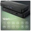 Axagon HMC-U4 USB4 dokas, 3x USB-A, 2x USB-C, HDMI ir DP 8K/30Hz, RJ-45, SD/mSD, garsas, PD 100W