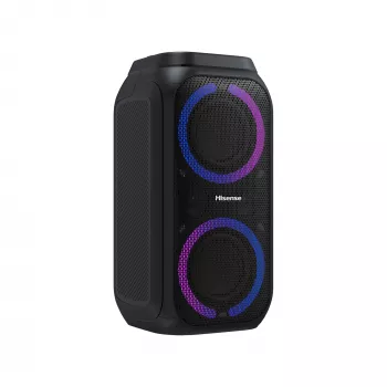 Nešiojama vakarėlių kolonėlė HISENSE Party Rocker 160 — 160 W RMS, 2.0 kanalai, IPX4, juoda, 6,3 kg