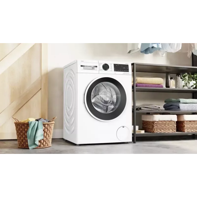 Priekinio pakrovimo skalbimo mašina Bosch WGG254FVSN – 10 kg talpa, A energijos klasė, 1400 aps./min., LED ekranas, garo funkcija