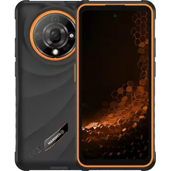 Išmanusis telefonas Hammer Iron 6 — 6,56 colio IPS TFT, 128GB, 6GB RAM, Android 14, 4G, Juoda