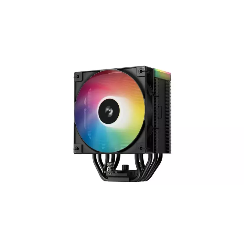 CPU oro aušintuvas DeepCool AG500 BK ARGB V2 — bokštinis aušintuvas Intel ir AMD lizdams, plokštelinis radiatorius, ARGB apšvietimas