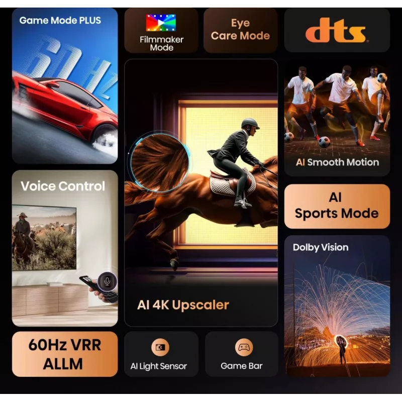 Hisense 85A6Q televizorius, 2,16 m (85 colio), 4K Ultra HD, Smart TV, Wi-Fi, juodas, 400 cd/m²