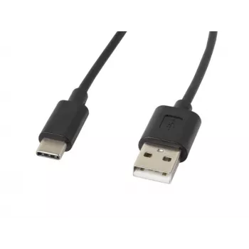 USB kabelis LANBERG CA-USBO-10CC-0018-BK USB 2.0, USB A (vyriškas) į USB C (vyriškas), 1,8 m, juodas