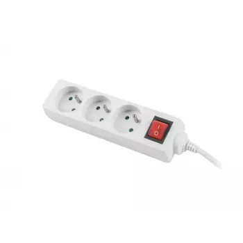 Ilgintuvas Lanberg PS1-03E-0150-W 1,5 m 3 AC lizdai vidaus baltas