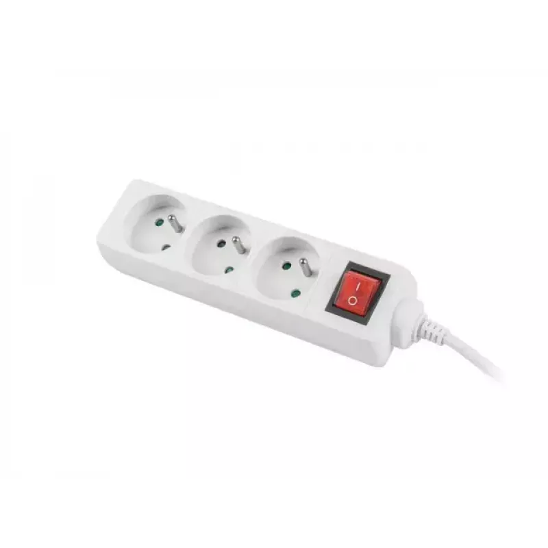 Ilgintuvas Lanberg PS1-03E-0150-W 1,5 m 3 AC lizdai vidaus baltas