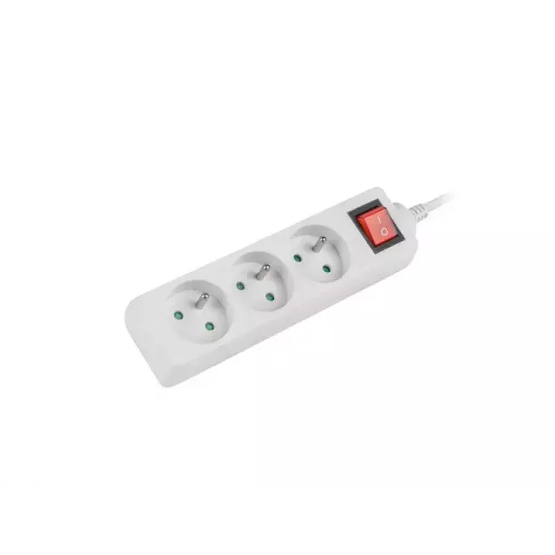 Ilgintuvas Lanberg PS1-03E-0150-W 1,5 m 3 AC lizdai vidaus baltas