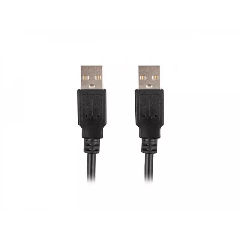 USB A-A kabelis LANBERG CA-USBA-20CU-0018-BK 1,8 m USB 2.0 juodas, nikeliuoti kontaktai