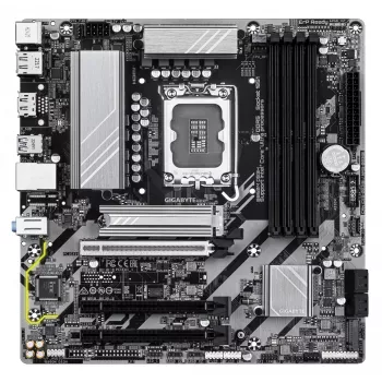 GIGABYTE B860M DS3H pagrindinė plokštė – Intel Core Ultra procesoriams, 5+1+2+1 VRM fazės, DDR5 iki 9066MHz, 1xPCIe 5.0 + 1xPCIe 4.0 M.2, 2.5GbE LAN, USB 3.2 Gen 2
