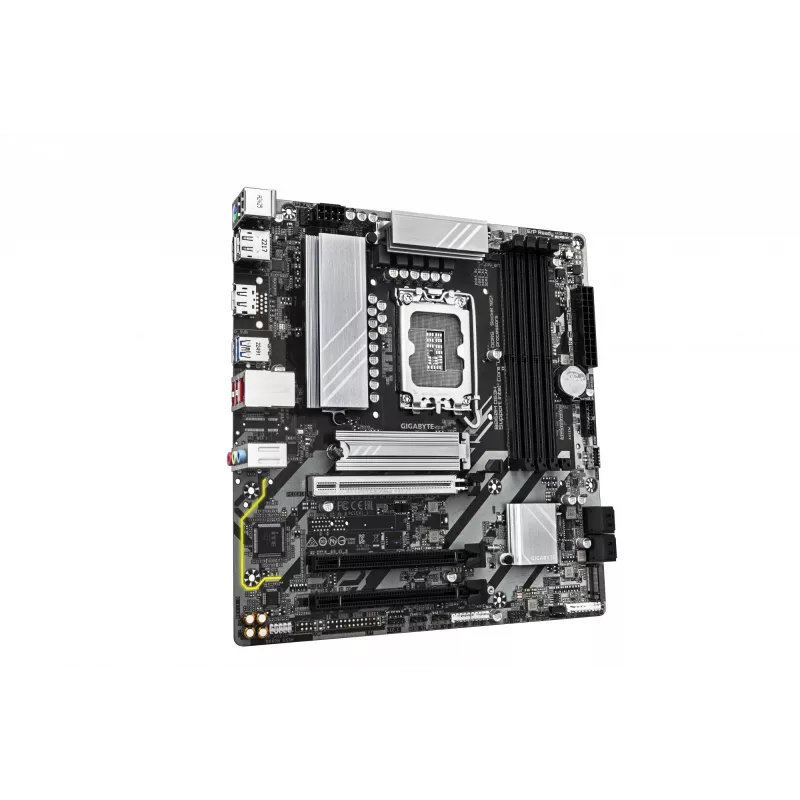 GIGABYTE B860M DS3H pagrindinė plokštė – Intel Core Ultra procesoriams, 5+1+2+1 VRM fazės, DDR5 iki 9066MHz, 1xPCIe 5.0 + 1xPCIe 4.0 M.2, 2.5GbE LAN, USB 3.2 Gen 2