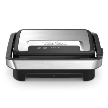 Kontaktinė grilio keptuvė Tefal Inicio Compact GC270D10 – stačiakampė 1000 W, grotelinis viršus, juoda/nerūdijantis plienas