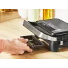 Kontaktinė grilio keptuvė Tefal Inicio Compact GC270D10 – stačiakampė 1000 W, grotelinis viršus, juoda/nerūdijantis plienas