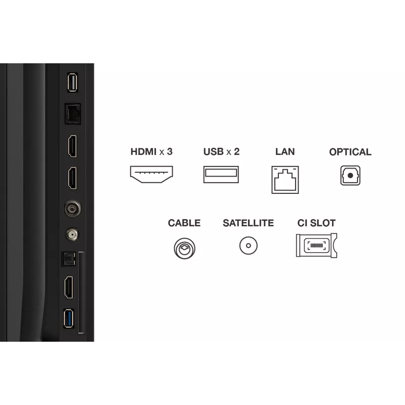 Televizorius TCL V6C 75V6C 190,5 cm (75 colių) 4K Ultra HD Smart TV Wi-Fi Metalinis 330 cd/m²