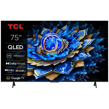 TCL T69C 75T69C televizorius 190,5 cm (75 col.) 4K Ultra HD Smart TV Wi-Fi juodas 350 cd/m²