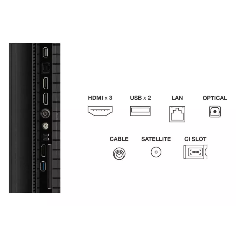 TCL T69C 75T69C televizorius 190,5 cm (75 col.) 4K Ultra HD Smart TV Wi-Fi juodas 350 cd/m²