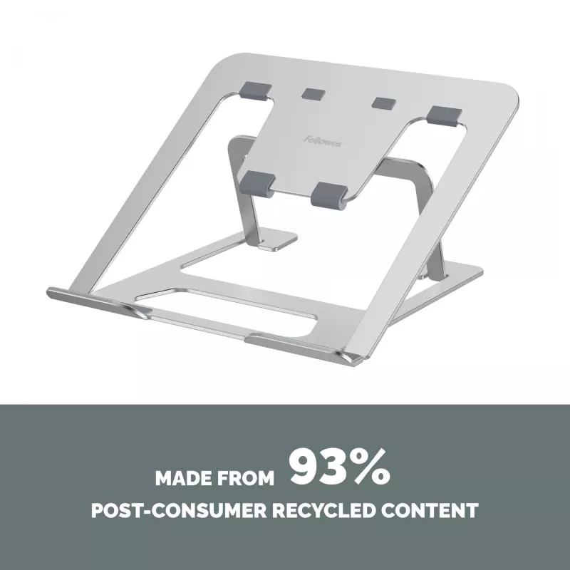 Fellowes Alumia nešiojamas stovas nešiojamam kompiuteriui, iki 15 colių, 5 kg, sidabrinis
