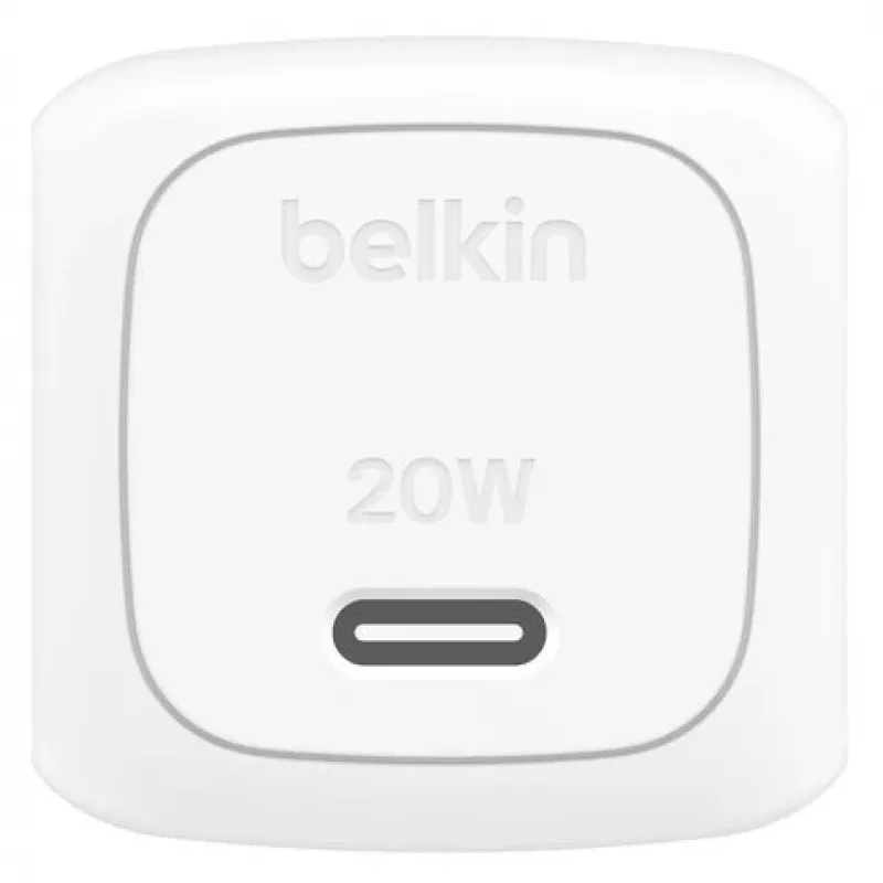 BELKIN Wall Charger - BoostCharge - Kompaktiškas USB-C 20 W PPS - Baltas