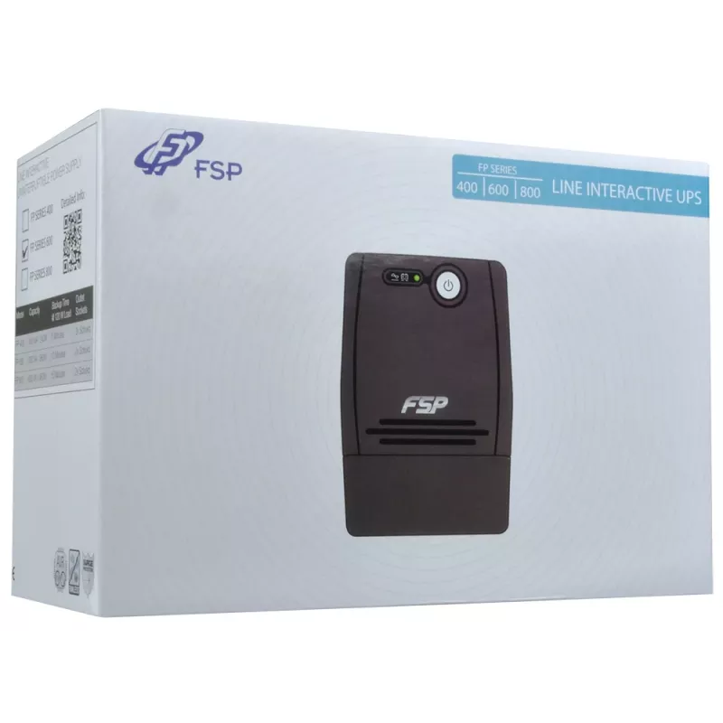FSP FP 800 nepertraukiamo maitinimo šaltinis (UPS) 0,8 kVA 480 W 2 kištukiniai lizdai
