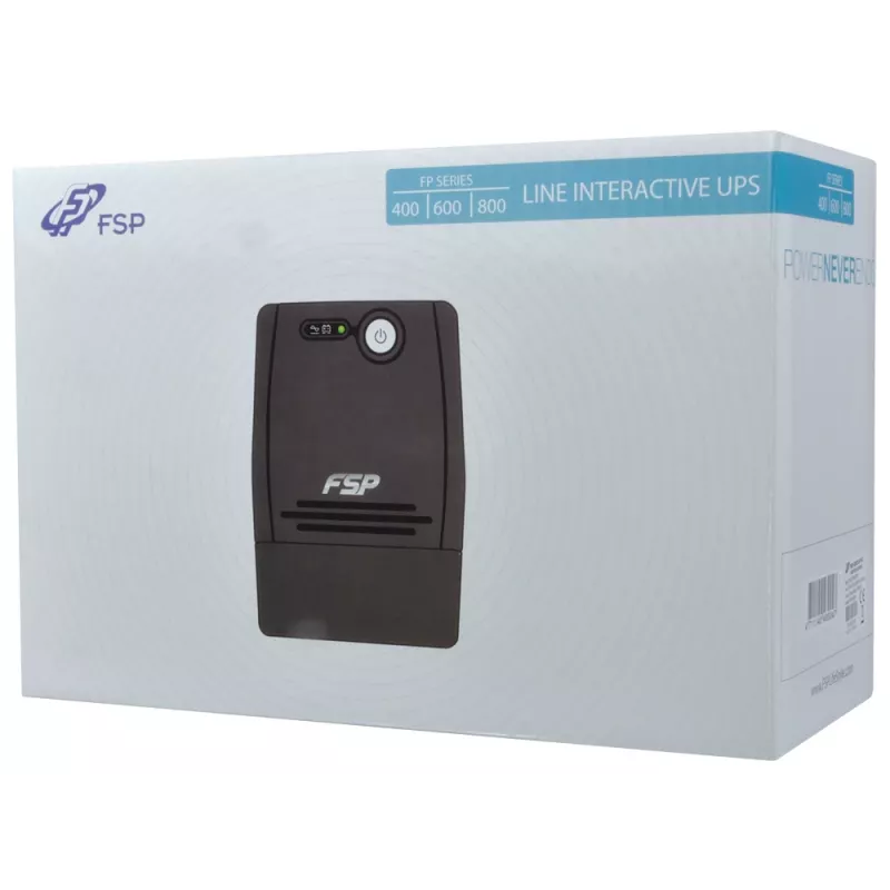 FSP FP 800 nepertraukiamo maitinimo šaltinis (UPS) 0,8 kVA 480 W 2 kištukiniai lizdai