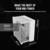CORSAIR PC korpusas - iCUE LINK 6500X RGB Mid-Tower dviejų kamerų baltas