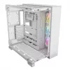 CORSAIR PC korpusas - iCUE LINK 6500X RGB Mid-Tower dviejų kamerų baltas