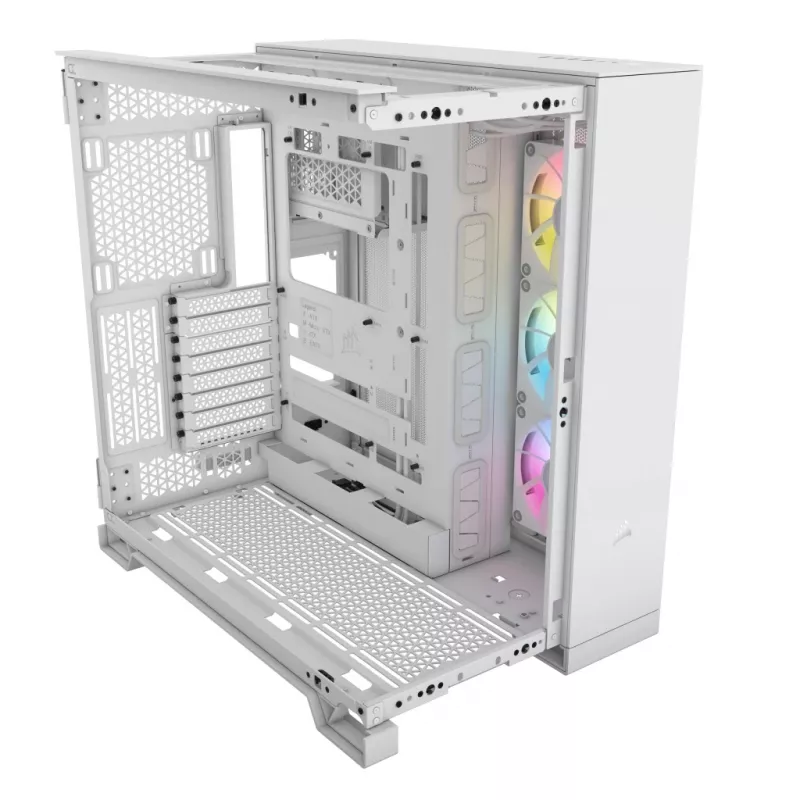 CORSAIR PC korpusas - iCUE LINK 6500X RGB Mid-Tower dviejų kamerų baltas