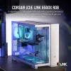 CORSAIR PC korpusas - iCUE LINK 6500X RGB Mid-Tower dviejų kamerų baltas