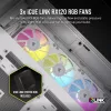 CORSAIR PC korpusas - iCUE LINK 6500X RGB Mid-Tower dviejų kamerų baltas