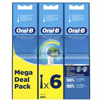 Oral-B Precision Clean 80339528 dantų šepetėlio galvutė 6 vnt. Balti