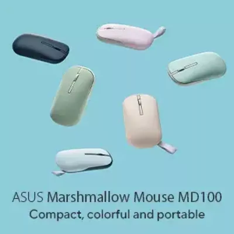 ASUS Marshmallow MD100 pelė biurui Ambidextrinė RF Wireless + Bluetooth Optinė 1600 DPI