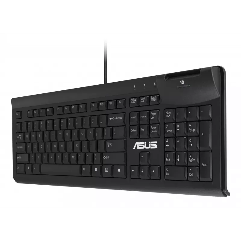 ASUS Smart Card KU100 klaviatūra su kortelių skaitytuvu, USB, juoda