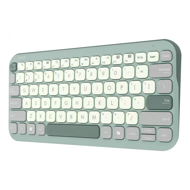 Belaidė Bluetooth klaviatūra ASUS Marshmallow KW100 – US International išdėstymas, kompaktiškas dizainas