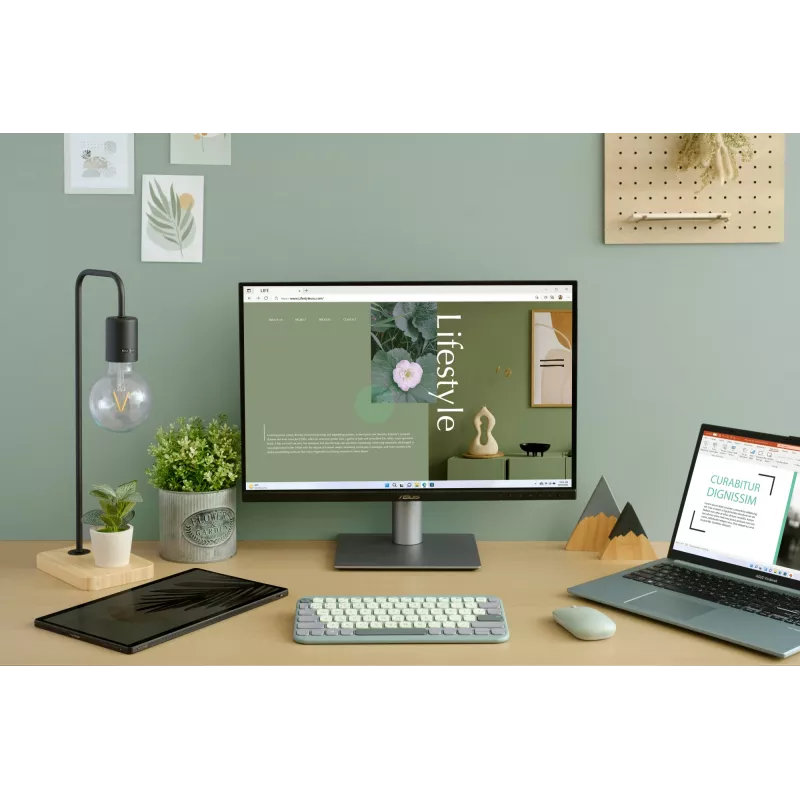 Belaidė Bluetooth klaviatūra ASUS Marshmallow KW100 – US International išdėstymas, kompaktiškas dizainas