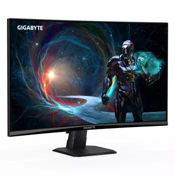 GIGABYTE GS27QCA 27 colių QHD išlenktas žaidimų monitorius - 2560 x 1440, 180Hz, 1ms, 250 cd/m², FreeSync, HDR Ready, HDMI 2.0, Displayport 1.4
