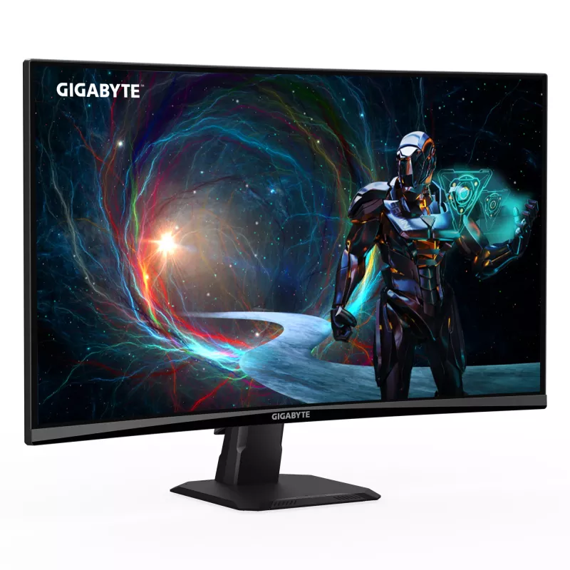 GIGABYTE GS27QCA 27 colių QHD išlenktas žaidimų monitorius - 2560 x 1440, 180Hz, 1ms, 250 cd/m², FreeSync, HDR Ready, HDMI 2.0, Displayport 1.4