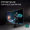GIGABYTE GS27QCA 27 colių QHD išlenktas žaidimų monitorius - 2560 x 1440, 180Hz, 1ms, 250 cd/m², FreeSync, HDR Ready, HDMI 2.0, Displayport 1.4