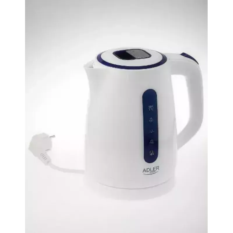 Elektrinis virdulys Adler AD 1234, 1,7 L, 2200 W, balta mėlyna