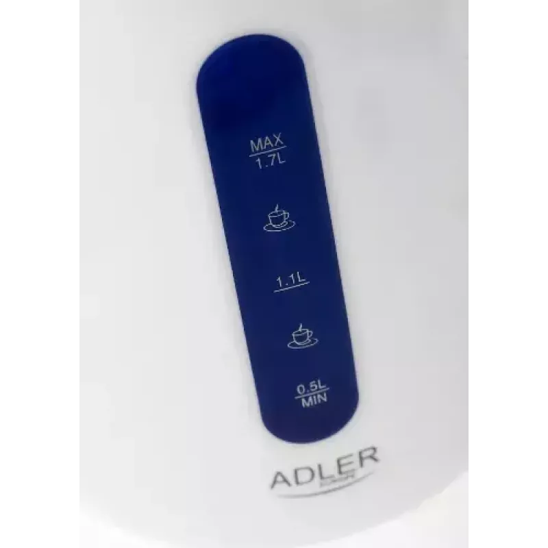 Elektrinis virdulys Adler AD 1234, 1,7 L, 2200 W, balta mėlyna