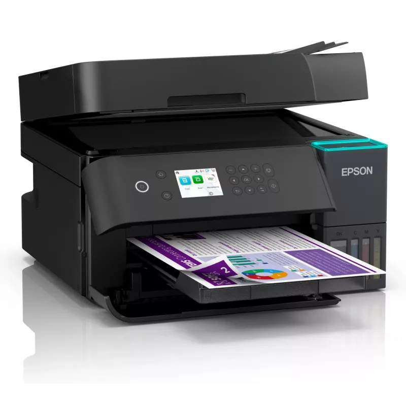Daugiafunkcis rašalinis spausdintuvas Epson EcoTank L6370 — spalvotas, A4, 4800x1200 DPI, Wi‑Fi, Ethernet