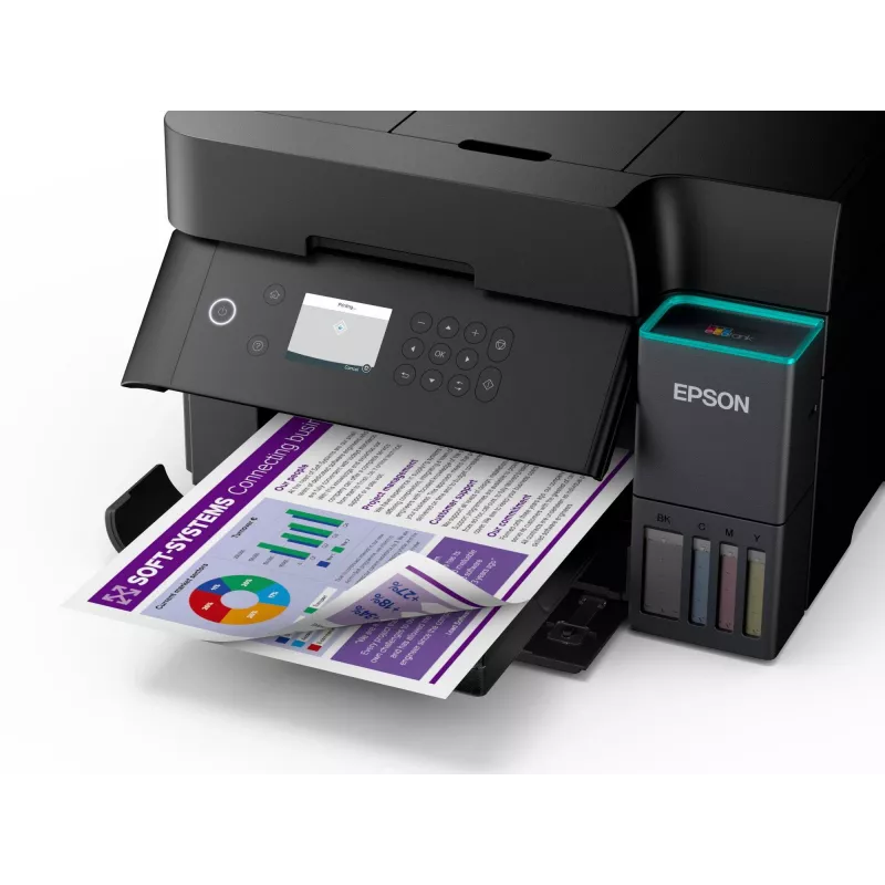 Daugiafunkcis rašalinis spausdintuvas Epson EcoTank L6370 — spalvotas, A4, 4800x1200 DPI, Wi‑Fi, Ethernet