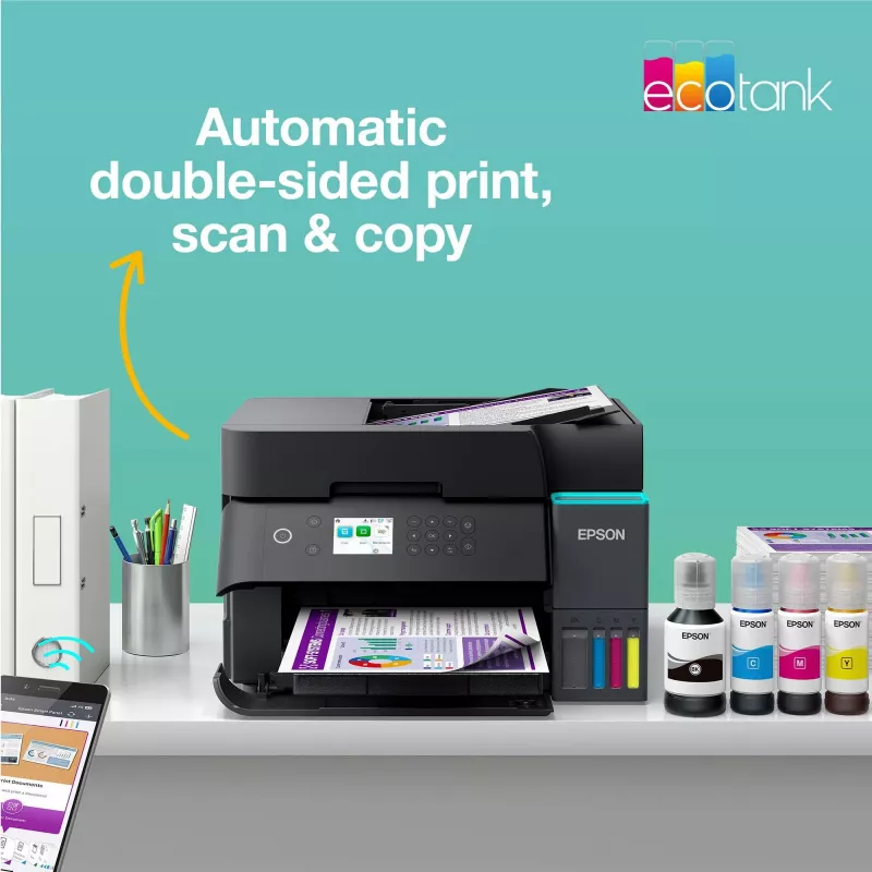 Daugiafunkcis rašalinis spausdintuvas Epson EcoTank L6370 — spalvotas, A4, 4800x1200 DPI, Wi‑Fi, Ethernet