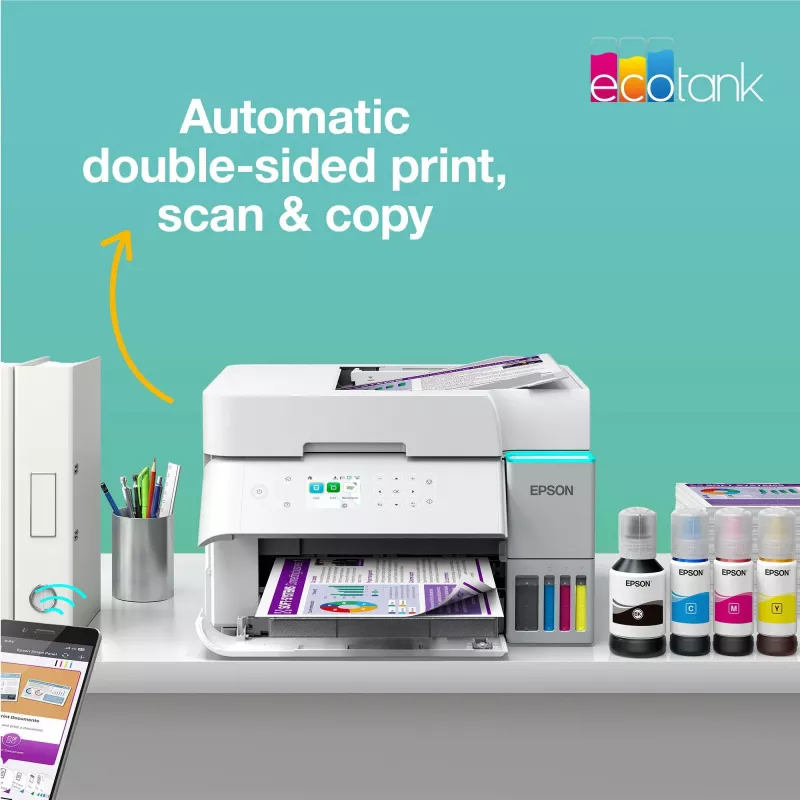 Daugiafunkcis rašalinis spausdintuvas Epson EcoTank L6376 – spalvotas, A4, 4800 x 1200 DPI, 35 ppm, Wi‑Fi, Ethernet, dvipusis