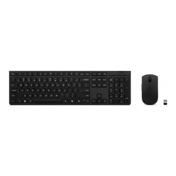 Lenovo 4X31R64316 belaidė klaviatūra ir pelė, RF + Bluetooth, QWERTY JAV anglų, pilka